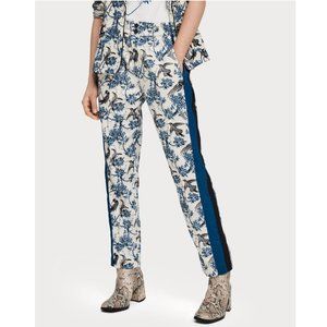 Scotch & Soda Blue and White Floral Trousers